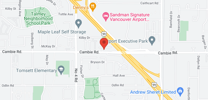 map of 10331 CAMBIE ROAD